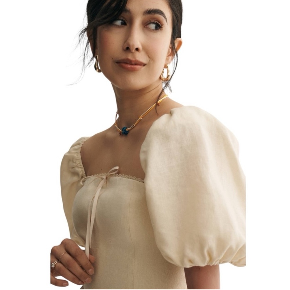 Reformation malvina linen mini dress NWT 12 - Picture 3 of 6